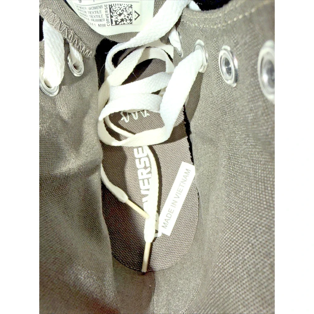 Converse Gray Studded Hidden Wedge High Top Sneakers 9